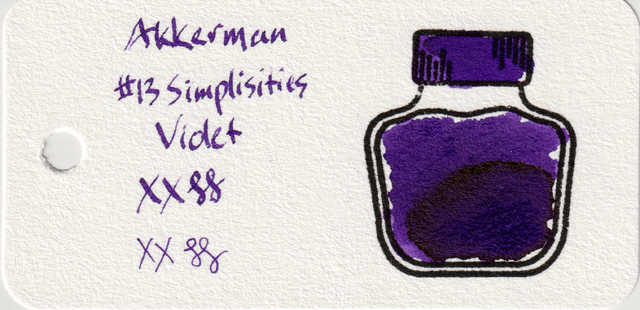 Scan of an ink swatch card made from Col-o-ring paper