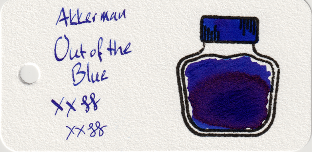 Scan of an ink swatch card made from Col-o-ring paper
