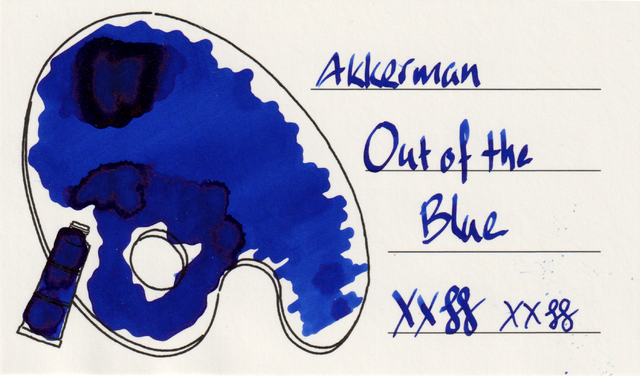 Scan of an ink swatch card made from Iroful paper