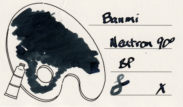 Scan of an ink swatch card made from Iroful paper