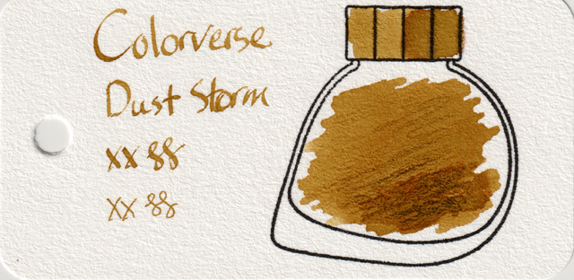 Scan of an ink swatch card made from Col-o-ring paper