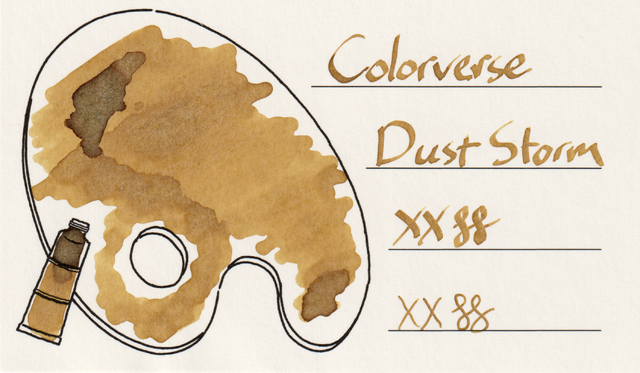 Scan of an ink swatch card made from Iroful paper