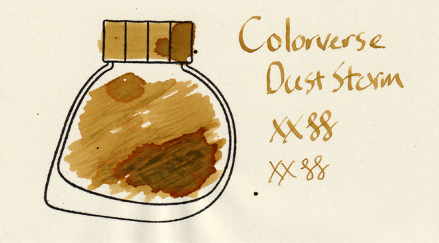 Scan of an ink swatch card made from MD paper