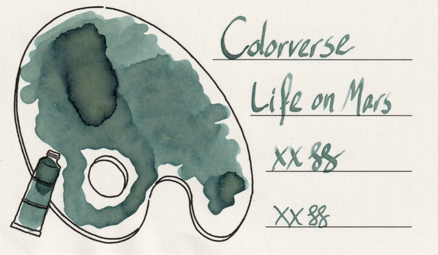 Scan of an ink swatch card made from Iroful paper