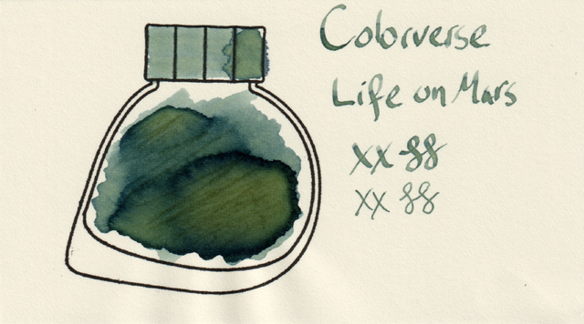 Scan of an ink swatch card made from MD paper