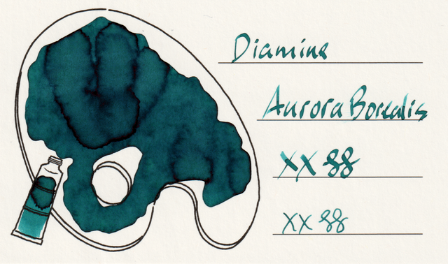 Scan of an ink swatch card made from Iroful paper