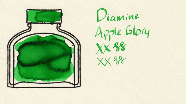 Scan of an ink swatch card made from MD paper