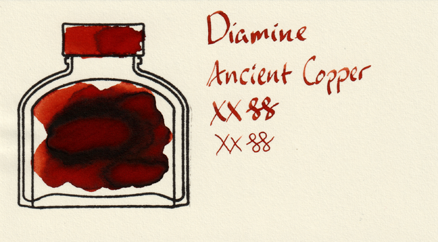 Scan of an ink swatch card made from MD paper