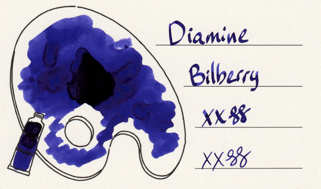 Scan of an ink swatch card made from Iroful paper