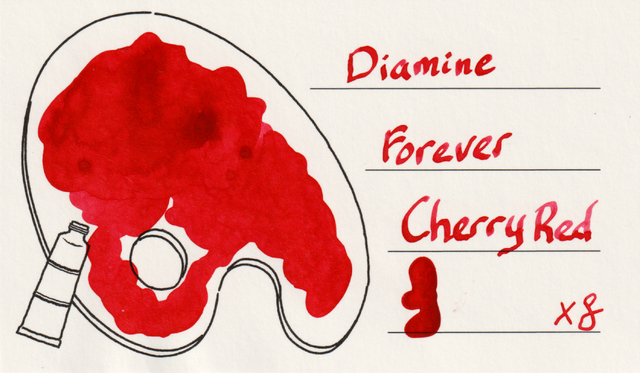 Scan of an ink swatch card made from Iroful paper