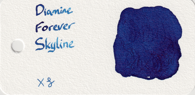 Scan of an ink swatch card made from Col-o-ring paper