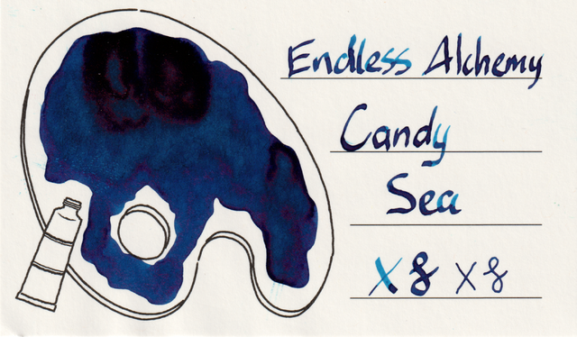 Scan of an ink swatch card made from Iroful paper