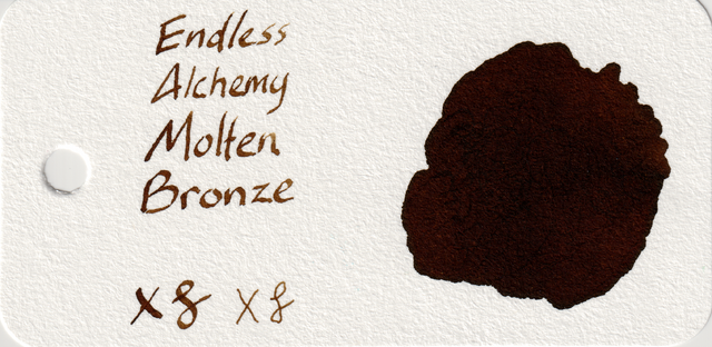 Scan of an ink swatch card made from Col-o-ring paper