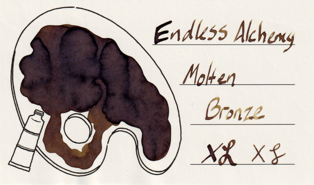 Scan of an ink swatch card made from Iroful paper