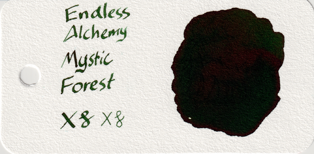 Scan of an ink swatch card made from Col-o-ring paper