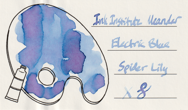Scan of an ink swatch card made from Iroful paper