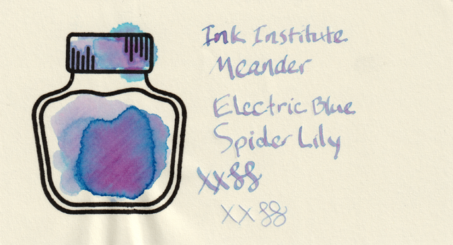 Scan of an ink swatch card made from MD paper