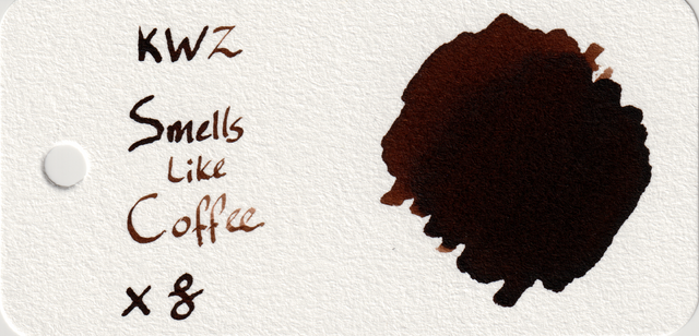 Scan of an ink swatch card made from Col-o-ring paper