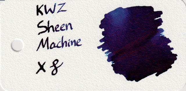 Scan of an ink swatch card made from Col-o-ring paper