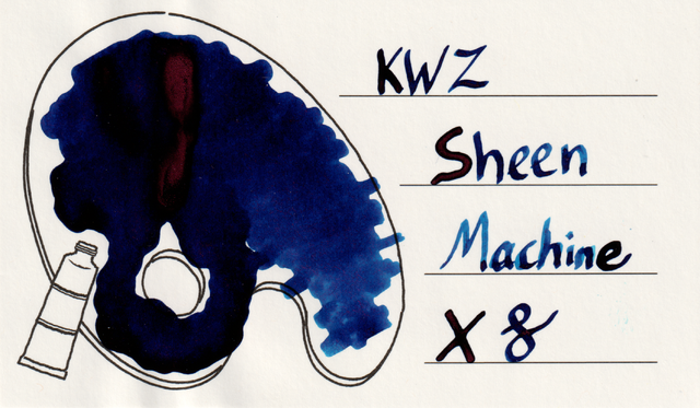 Scan of an ink swatch card made from Iroful paper