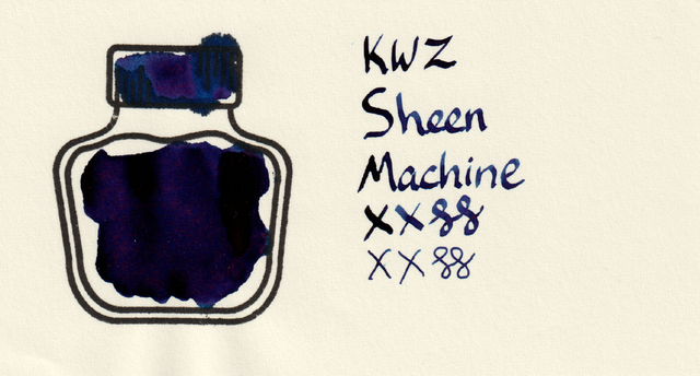 Scan of an ink swatch card made from MD paper