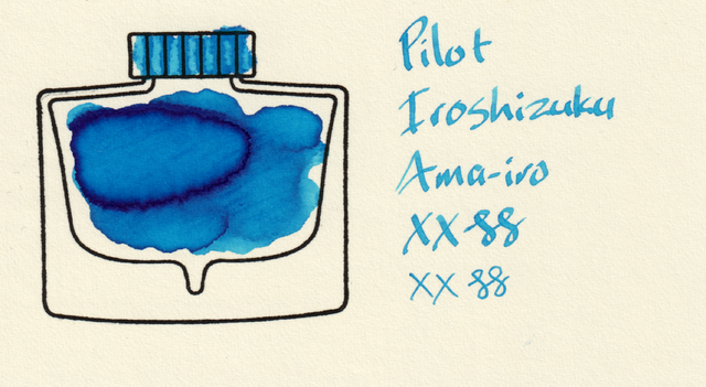 Scan of an ink swatch card made from MD paper