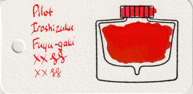 Scan of an ink swatch card made from Col-o-ring paper