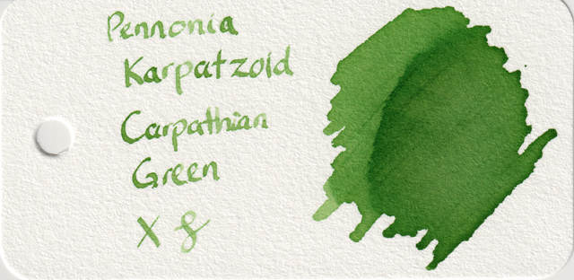 Scan of an ink swatch card made from Col-o-ring paper