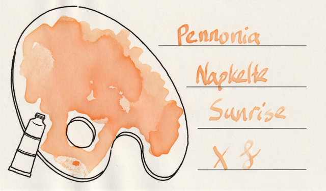 Scan of an ink swatch card made from Iroful paper