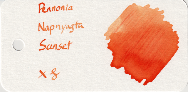 Scan of an ink swatch card made from Col-o-ring paper