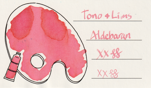 Scan of an ink swatch card made from Iroful paper