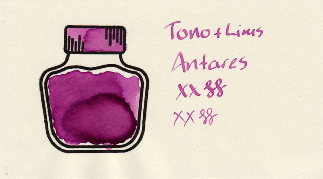 Scan of an ink swatch card made from MD paper