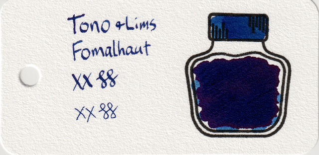 Scan of an ink swatch card made from Col-o-ring paper