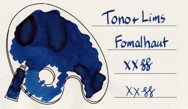 Scan of an ink swatch card made from Iroful paper
