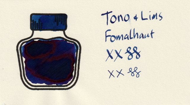 Scan of an ink swatch card made from MD paper