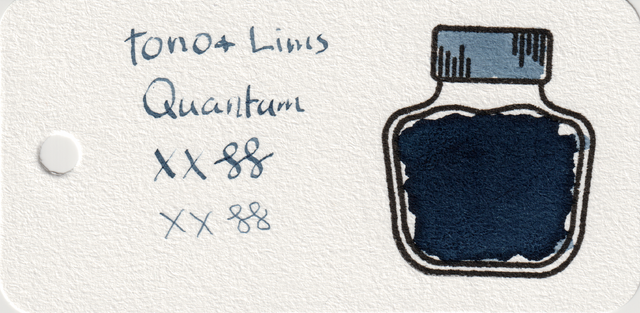 Scan of an ink swatch card made from Col-o-ring paper