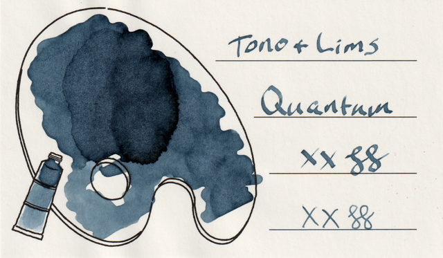 Scan of an ink swatch card made from Iroful paper