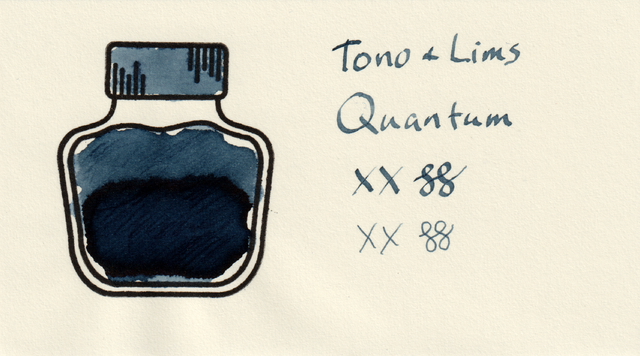 Scan of an ink swatch card made from MD paper