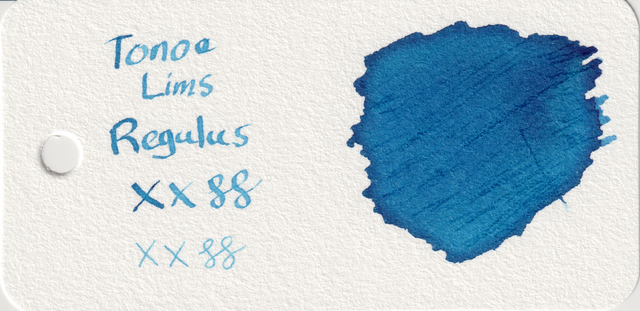Scan of an ink swatch card made from Col-o-ring paper