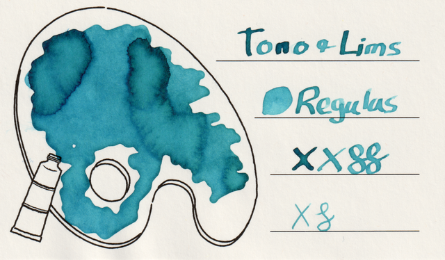 Scan of an ink swatch card made from Iroful paper
