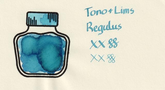 Scan of an ink swatch card made from MD paper