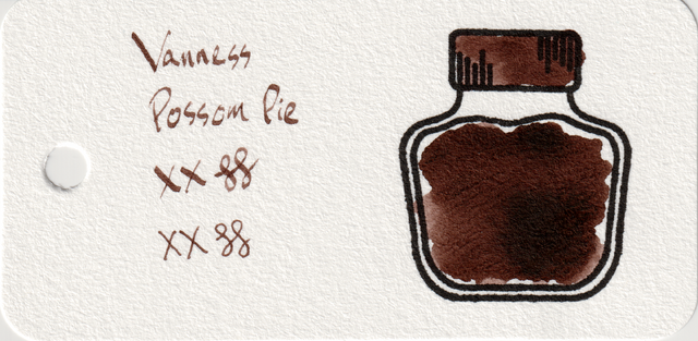 Scan of an ink swatch card made from Col-o-ring paper