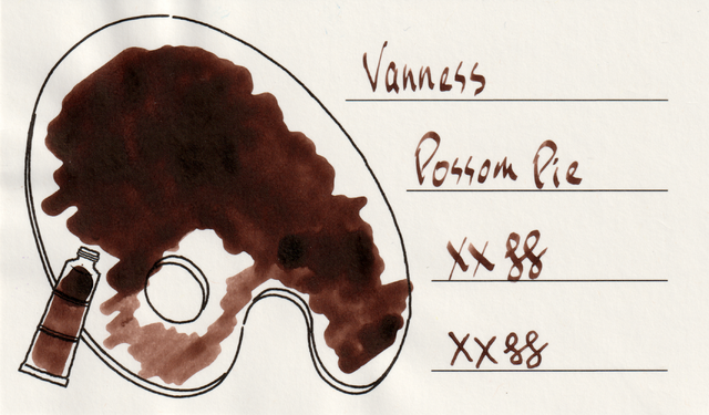 Scan of an ink swatch card made from Iroful paper