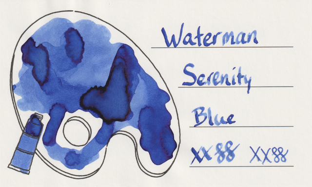 Scan of an ink swatch card made from Iroful paper